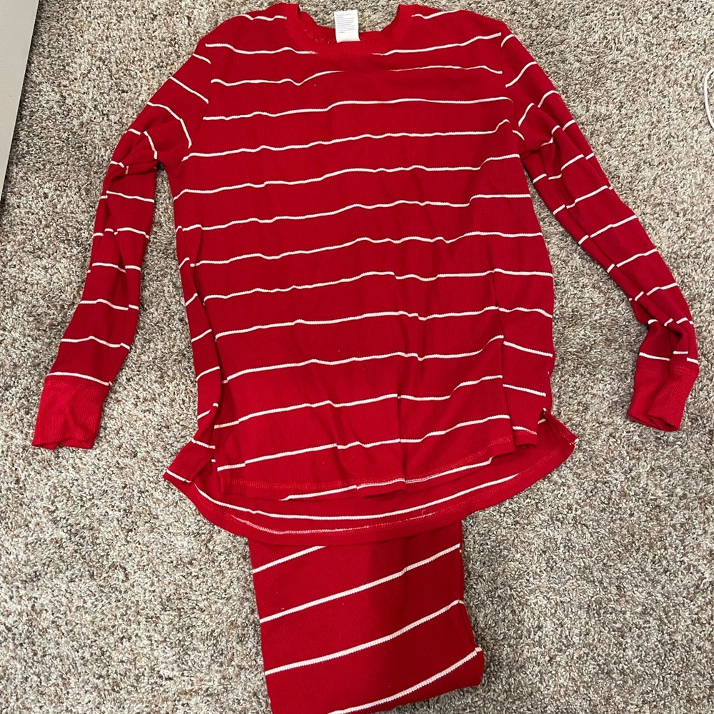 Red stripe pajama set